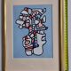 Silkscreen print after Jean Dubuffet, framed, 1970s, 23 x 31 cm