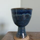 Bluish glazed stoneware cut