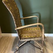 Early century wicker rattan armchair m