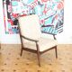 Fauteuil relax vintage en bois de style scandinave, 1950
