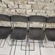 Set of four vintage 1970 sled chairs