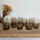 10 small vintage handmade glasses