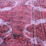 Traditional red wool overdyed persian runner rug handmade oriental carpet- 72x236cm