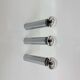 Set of 3 minimalist chrome tube ceiling / wall lamps, 1970s