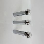 Set of 3 minimalist chrome tube ceiling / wall lamps, 1970s