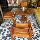 Paire de fauteuils et un repose pied Pierre Chapo 1960