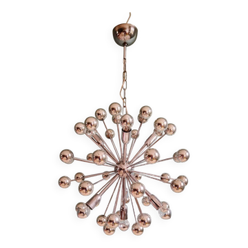 Lustre Sputnik en métal chromé, design Space Age, 1960