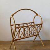 Rattan magazine holder