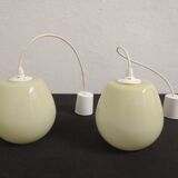 Opaline hanging lamp, 1970s