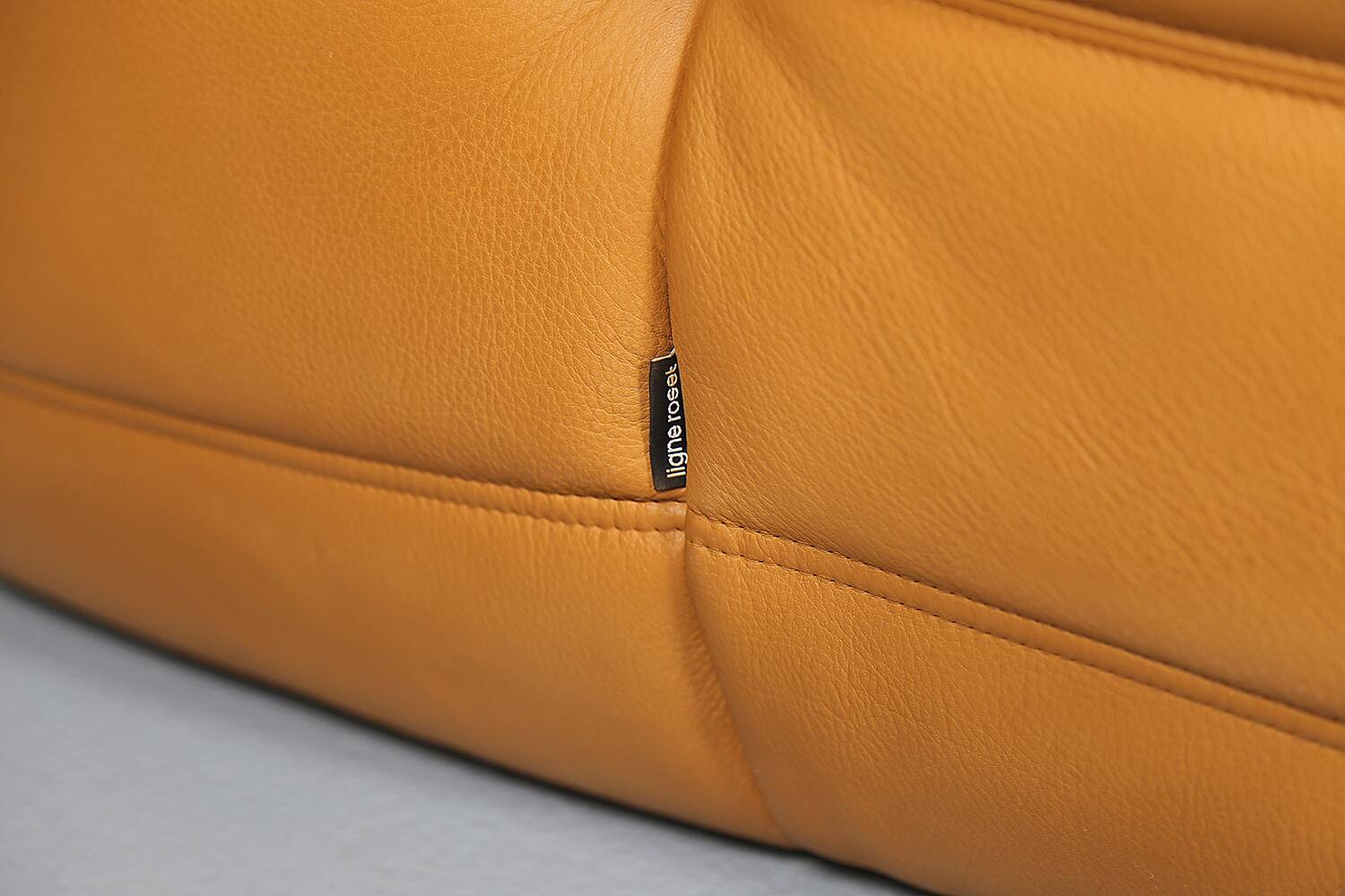 Cognac leather Ligne Roset Togo set from 2010 designed by Michel Ducaroy