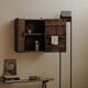 Mountain wall cabinet in solid pine, Folk Art, around 1900