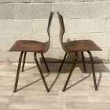 Set of 2 design and vintage chairs Eromes 60s
