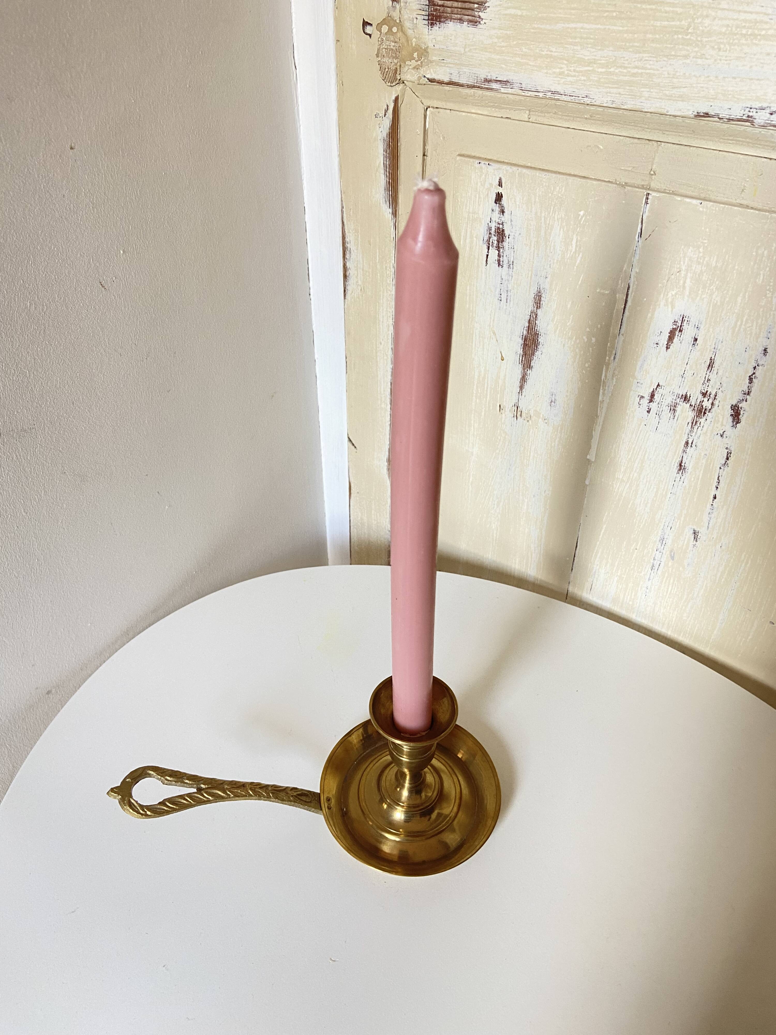 Very pretty Old Brass Candlestick - "Cell Rat" Type - Country Decoration