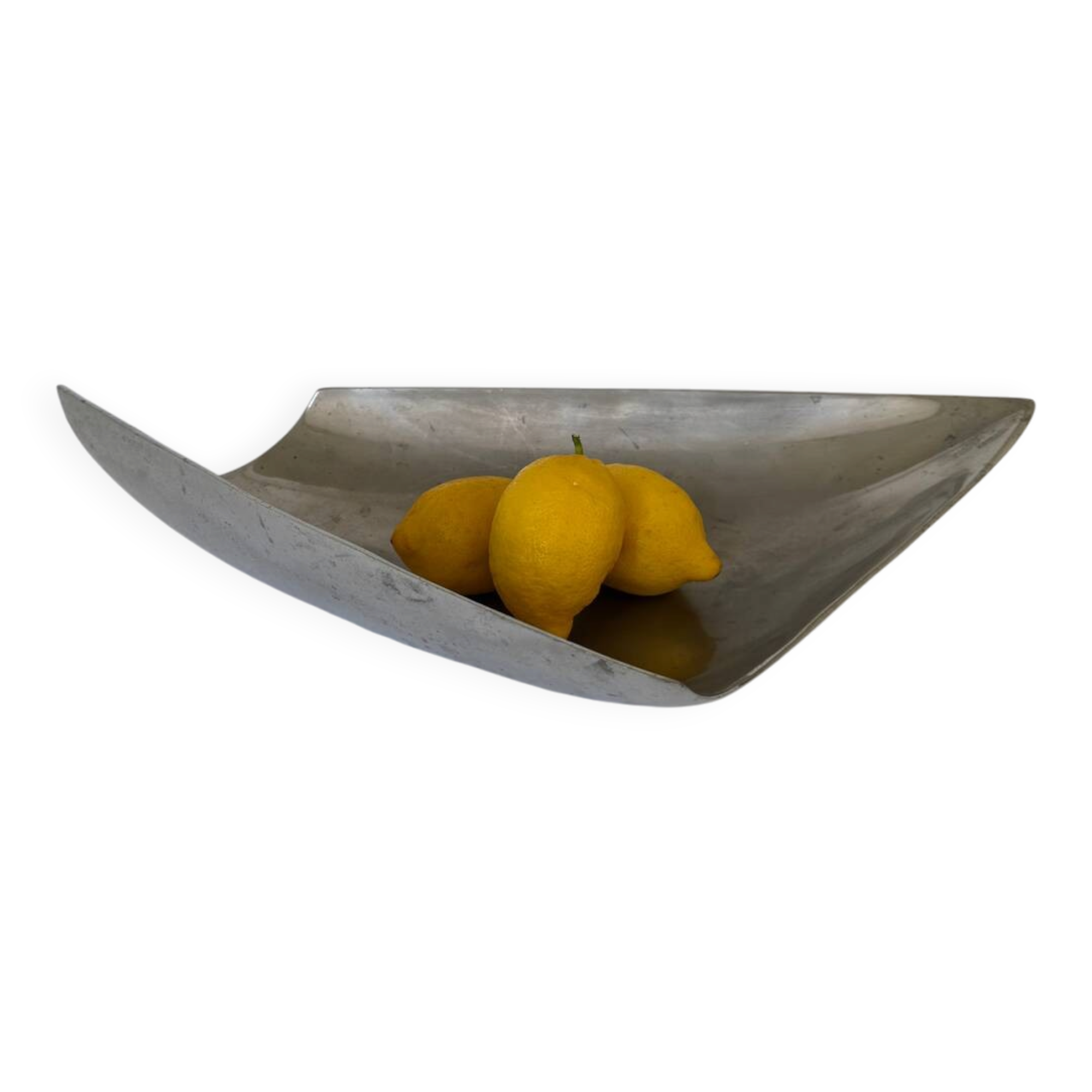 Vintage Modernist Large Aluminium Decoeative Bowl