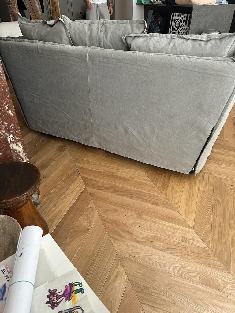 Sofa Paros 2 places Linen Gray