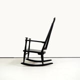 Fauteuil à bascule scandinave milieu de siècle