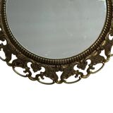 Round brass mirror from the 70s