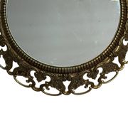 Round brass mirror from the 70s