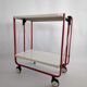 Vintage serving table in painted steel sheet from the years 80