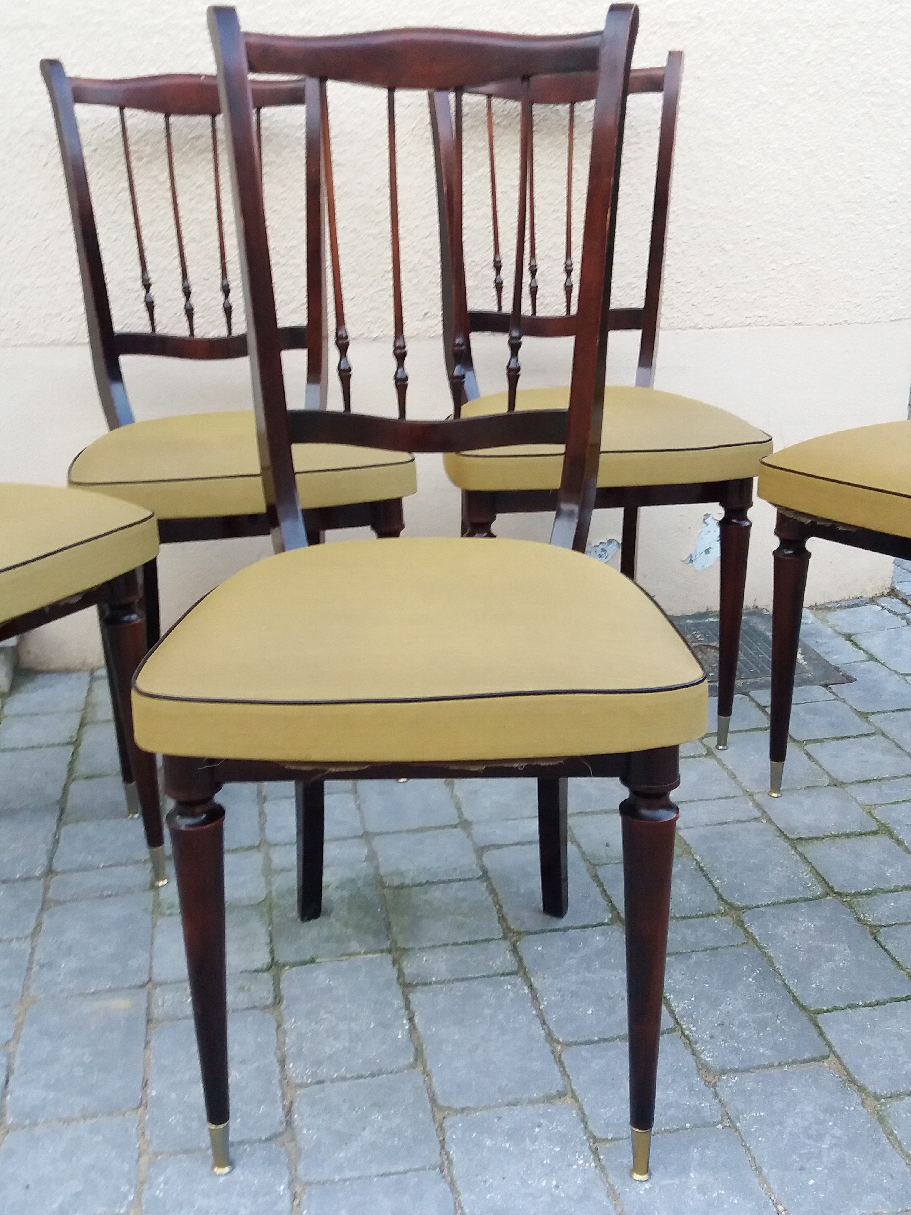Set of 6 chairs vintage 60 feet fuseles