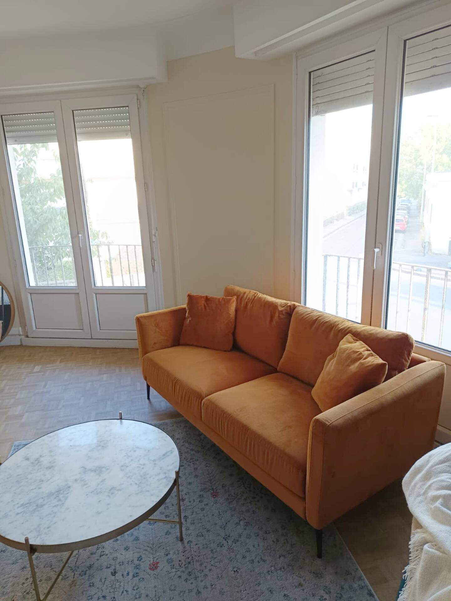 Elico sofa from Moulins – French manufacturing – Caramel colour