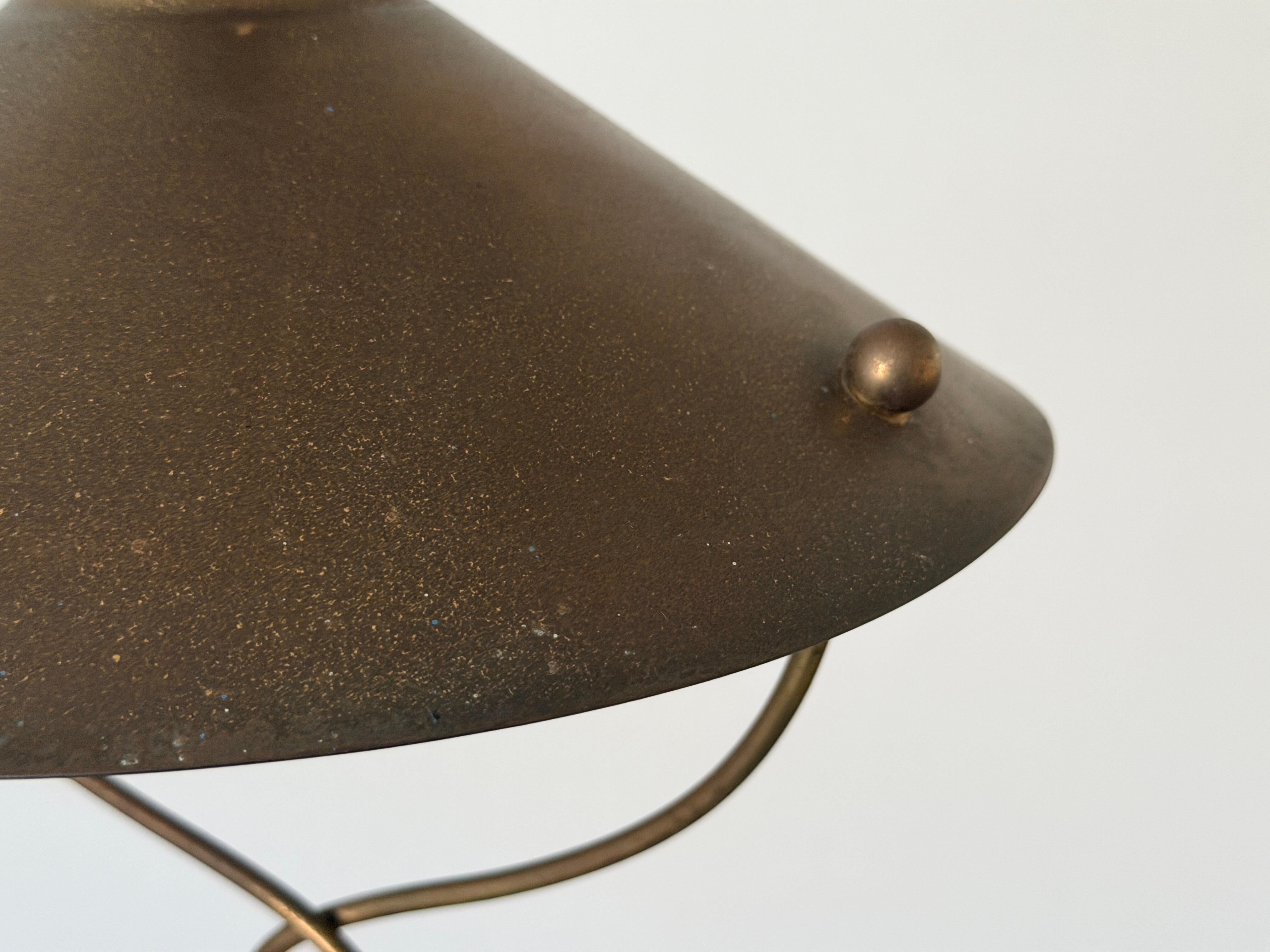 Modern brass ceiling light from the mid-century, 1950s, Italy.