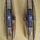 Pair of vintage design double fires smoked glass