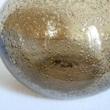 Vintage bubble-blown glass ball vase from riom france