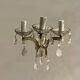 Vintage Crystal and Murano Glass Sconces, 1960s, Set of 2