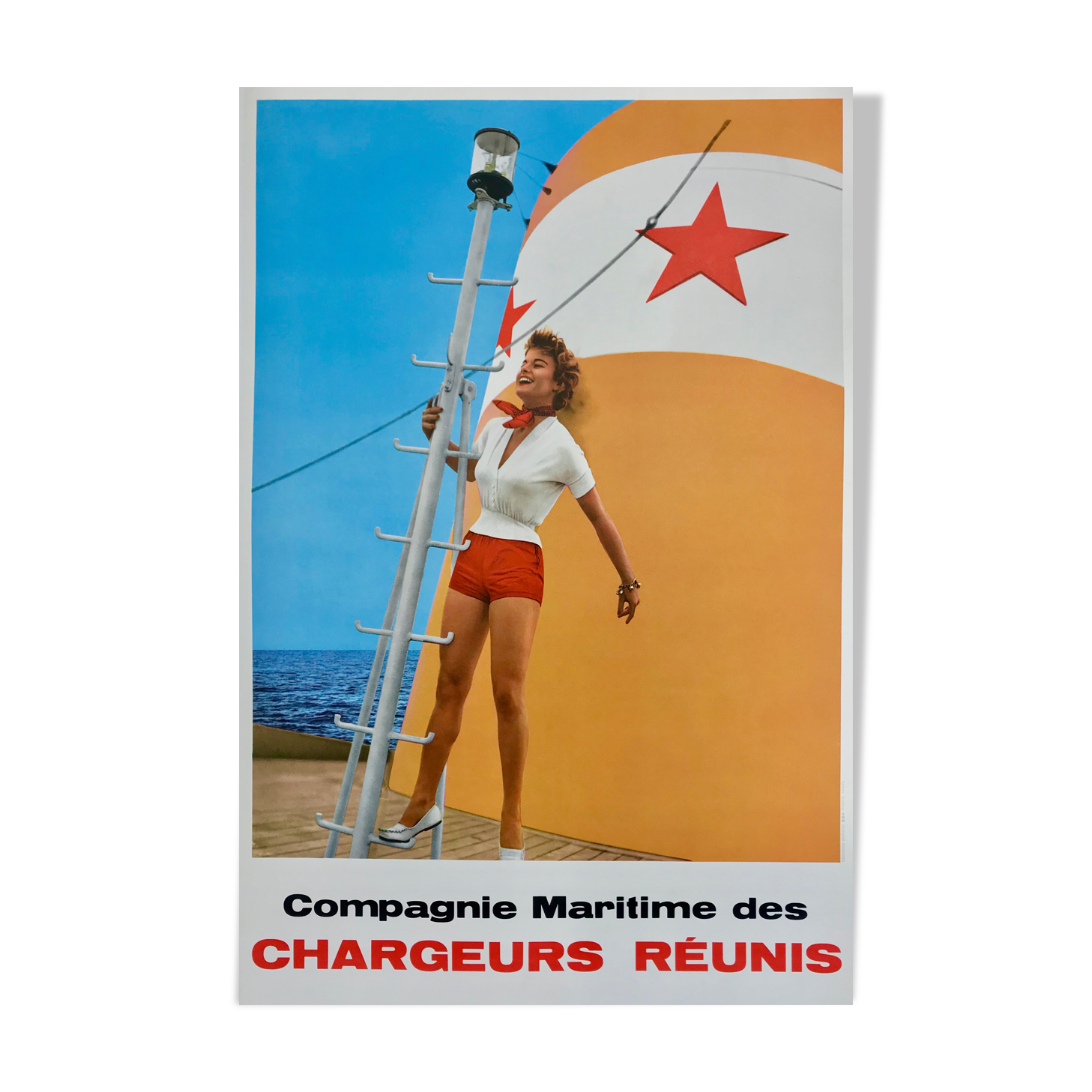 Vintage poster, Maritime Company of Chargers reunited