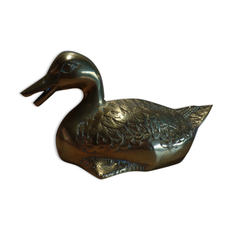 Vintage brass duck