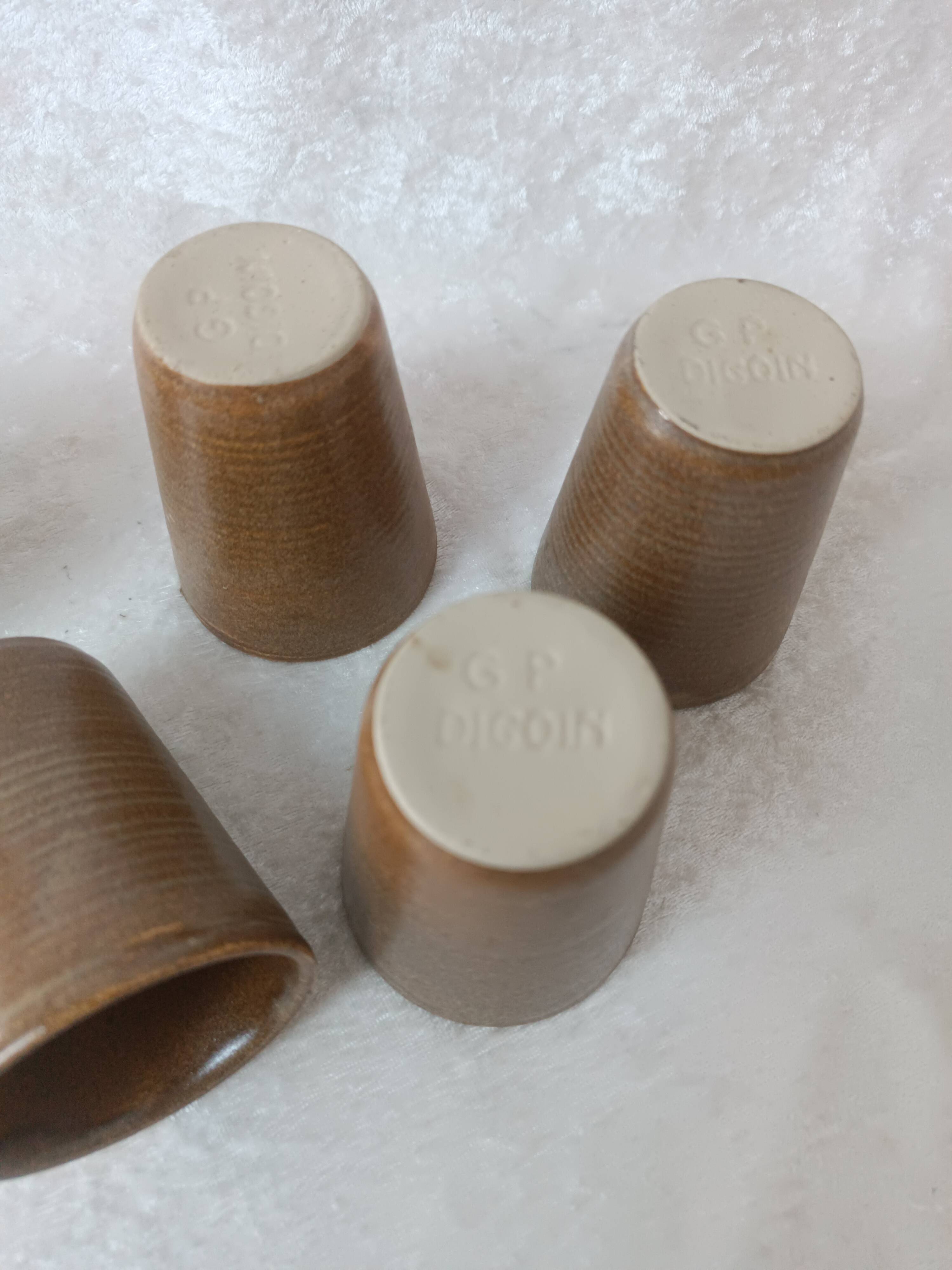 Digoin stoneware cups*5