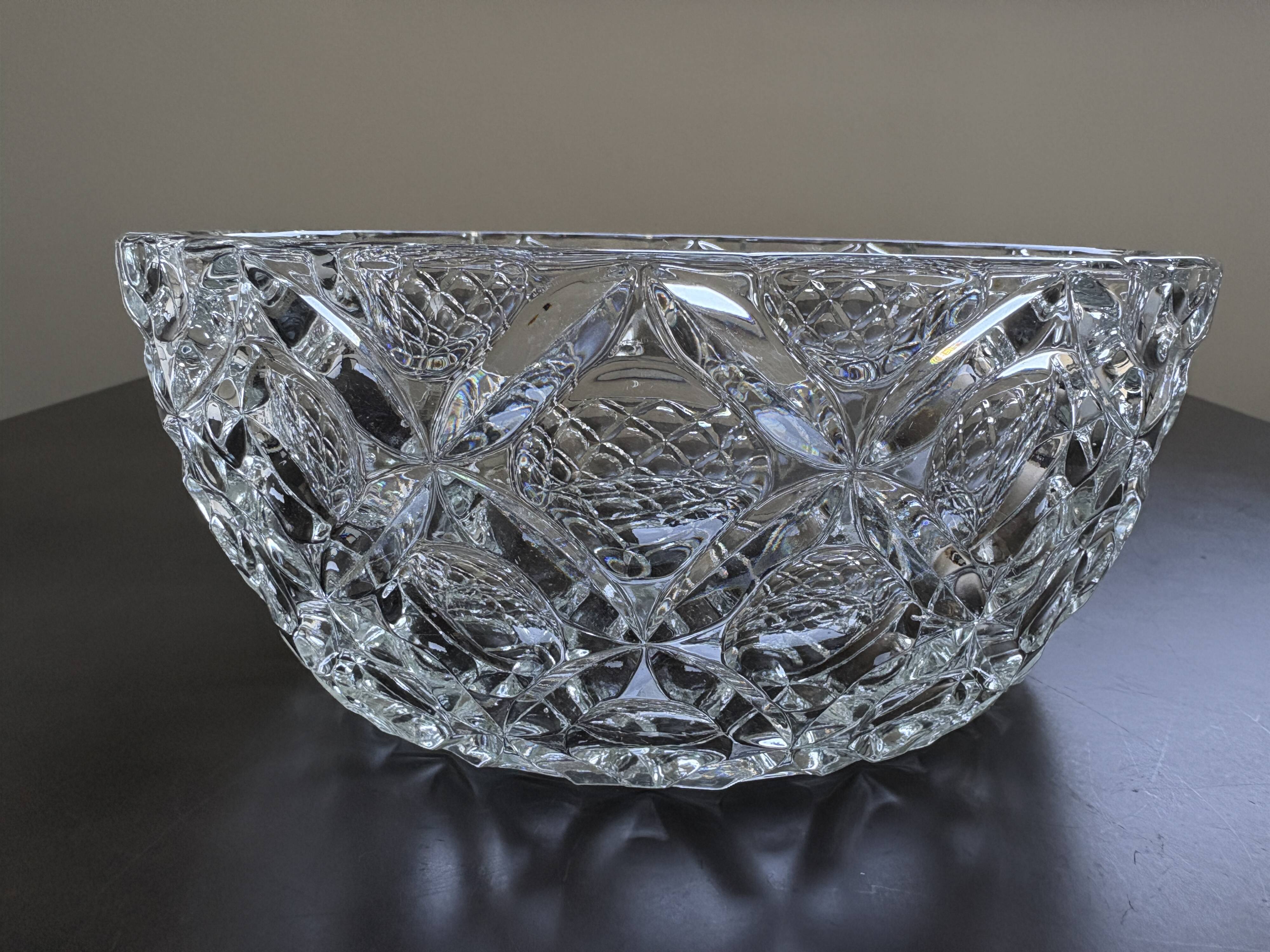 Crystal salad bowl