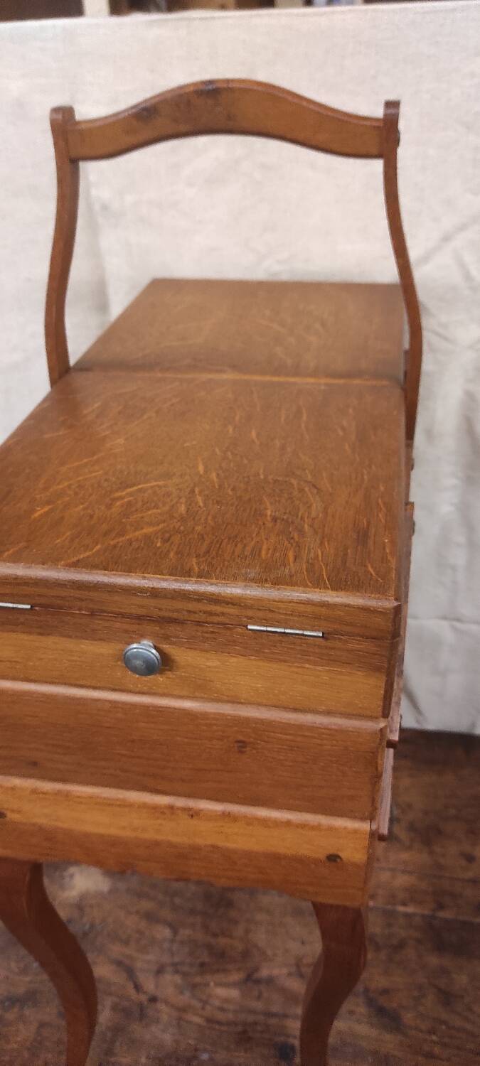 Old vintage seamstress worker on feet