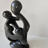 Sculpture en pierre de savon - Famille Parents / enfants design moderne