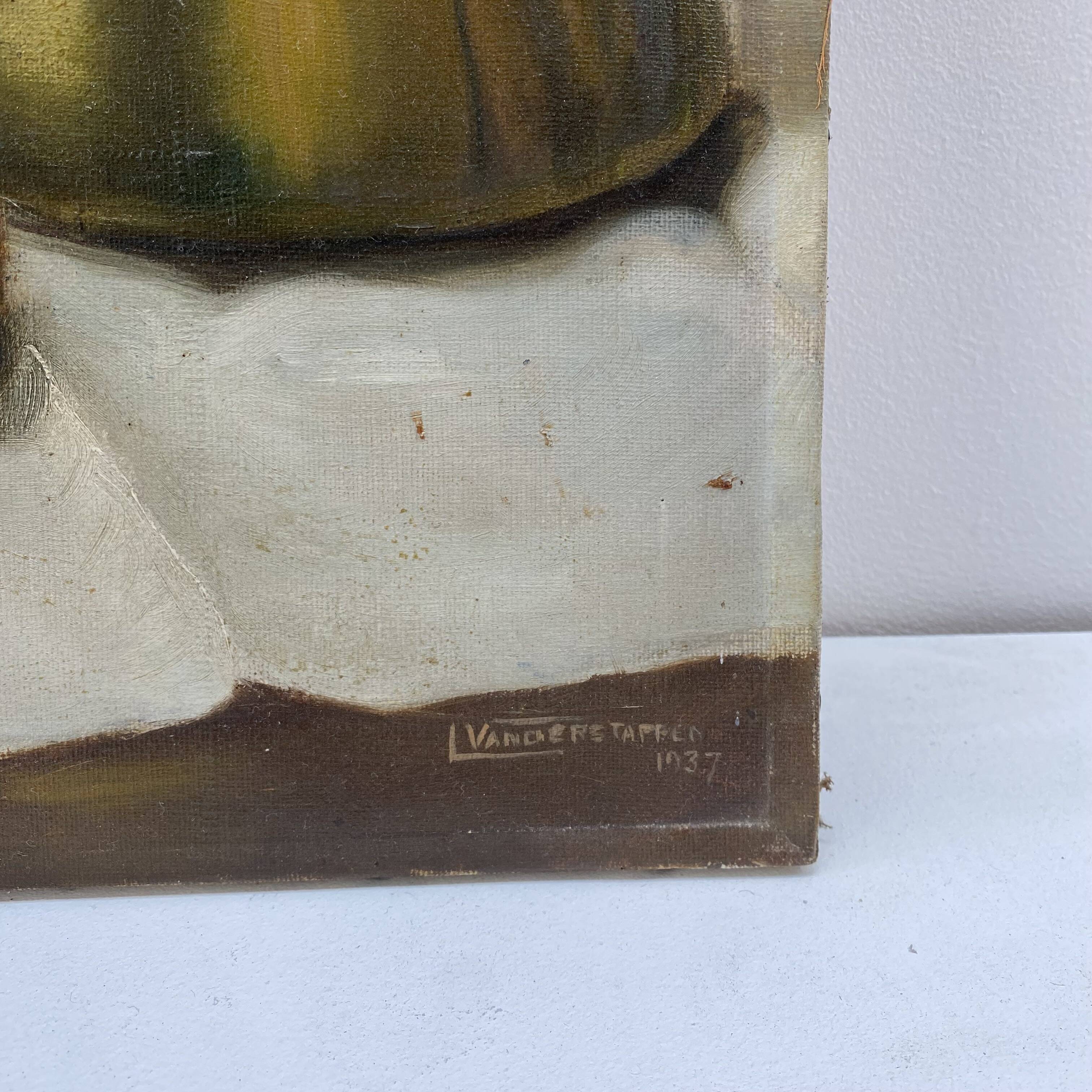 Old oil on canvas still life