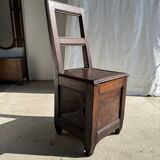 Antique oak storage chair