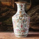 Cantonese porcelain baluster vase, 19th century