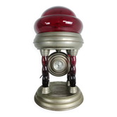 Unique vintage tin lamp with clockwork