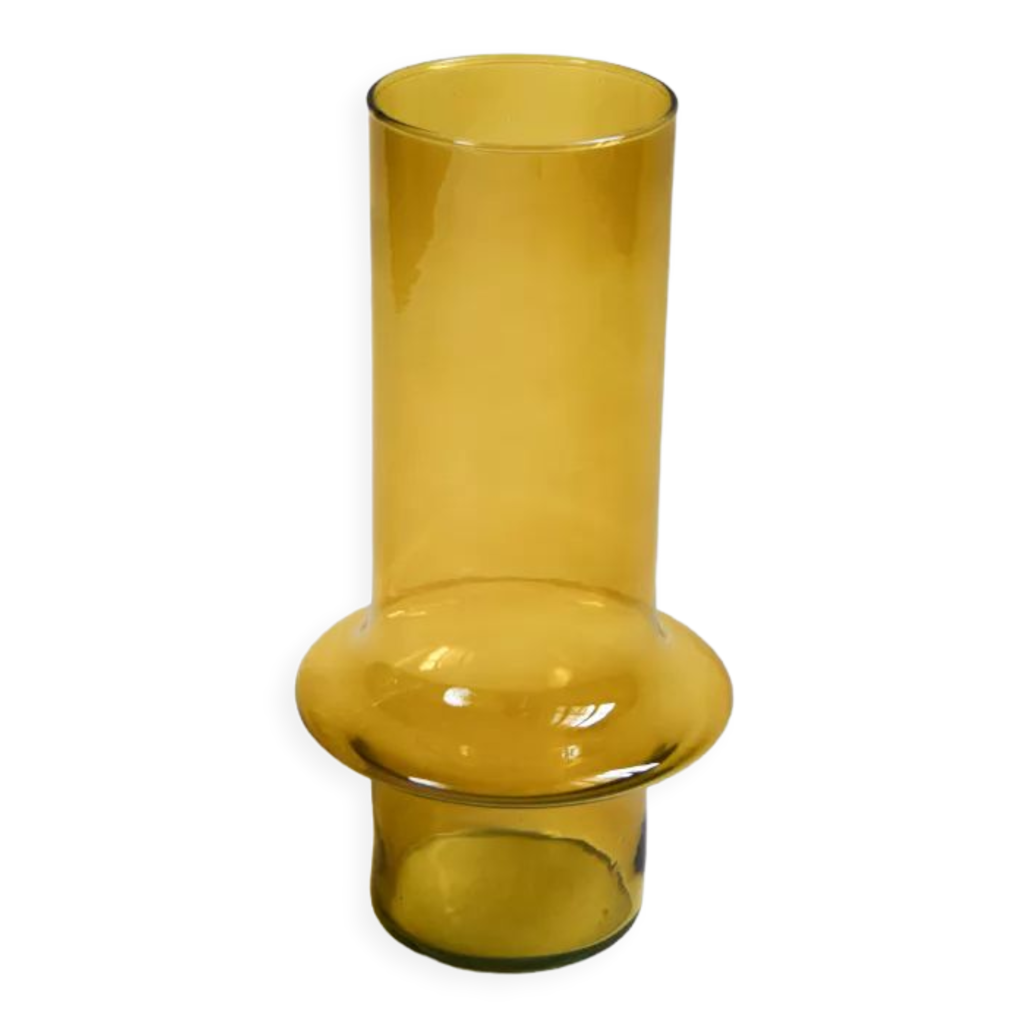 Yellow glass vase