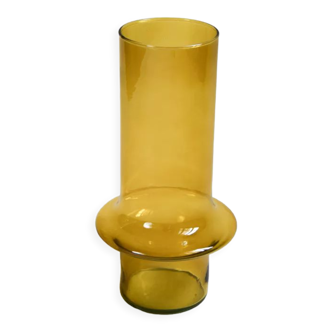 Yellow glass vase