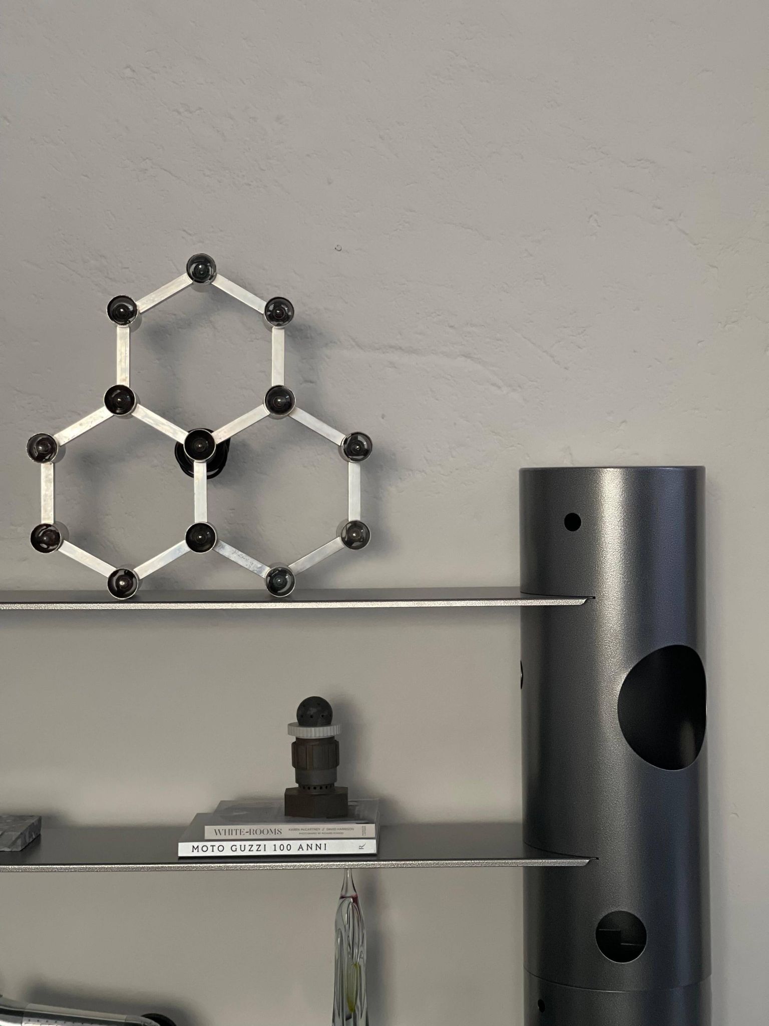 Vintage Space Age Geometric Chandelier by Gaetano Sciolari, 13 Lights, Aluminium