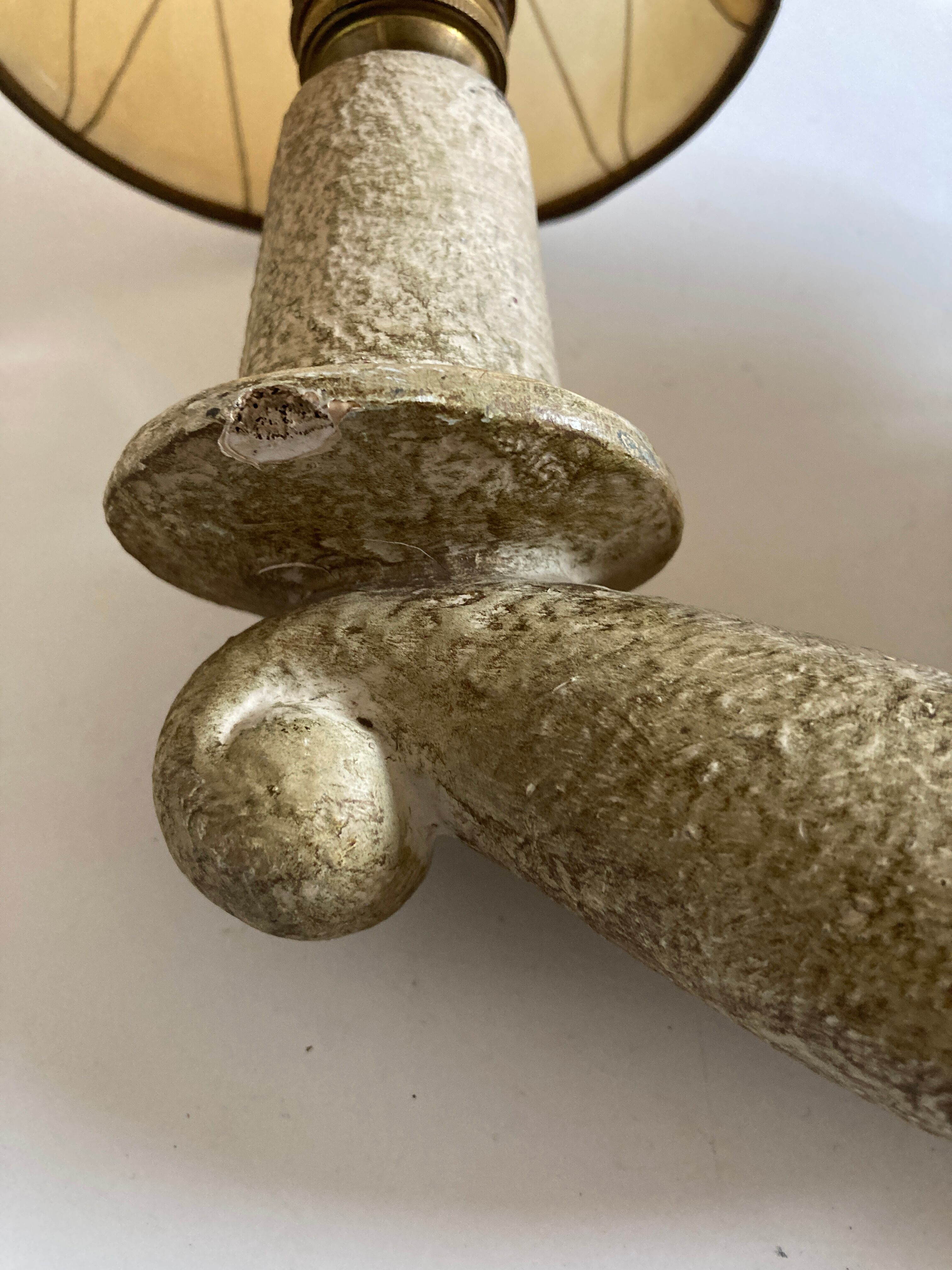 Pair of Arlus torchlight wall light in art deco plaster 1950