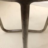 Pair of metal and leather stools