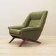 Fauteuil vert, design danois, années 1970, fabrication : Horsens Møbelfabrik