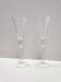 Pair of Vintage Transparent Crystal Flutes attributed to Baccarat