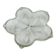 Plat en verre moulé fleur Art déco