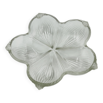 Art Deco moulded glass flower plate