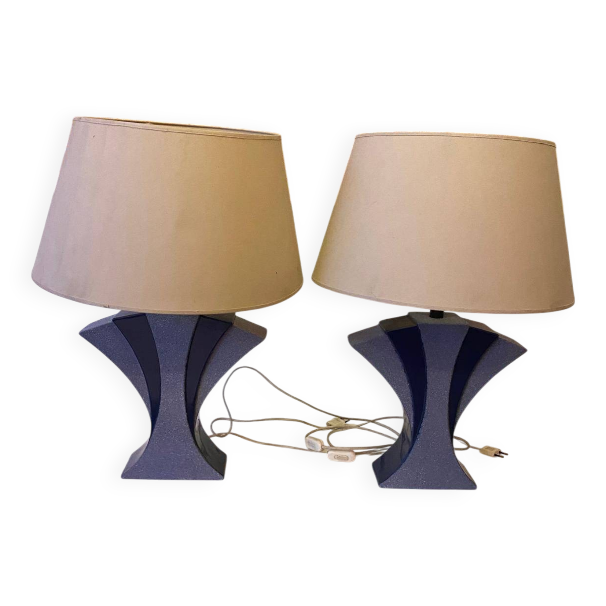 Pair of ceramic lamps