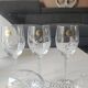 Lot of 4 large red wine glasses. Fleury cut Epi/Crystal Arques 24.5cl